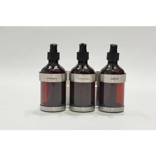 DISPENSADOR DE JABON TRIPLE PARA PARED 300 ML